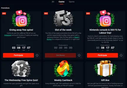 casino pin up online slots bettimg game